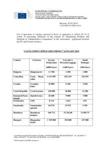 EUROPEAN COMMISSION DIRECTORATE-GENERAL TAXATION AND CUSTOMS UNION Security, safety, Trade Facilitation, Rules of origin & International cooperation Coordination and task force for monitoring implementation of rules of o