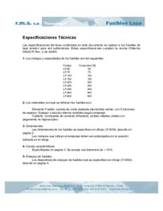 r.m.s.  Fusibles Loza s.a. Tecnología