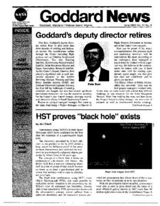 Goddard News  Greenbelt, Maryland I Wal June 1994 Vol. 41 No. 6