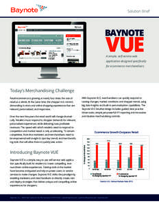 Solution Brief  BAYNOTE VUE A simple, self-service web