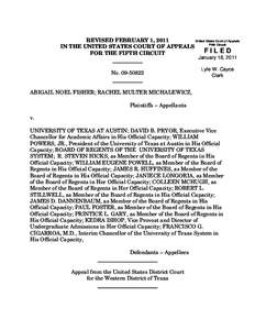 REVISED FEBRUARY 1, 2011 United States Court of Appeals Fifth Circuit IN THE UNITED STATES COURT OF APPEALS FILED FOR THE FIFTH CIRCUIT