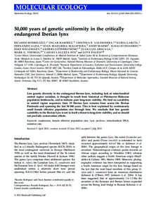 Molecular Ecology[removed]doi: [removed]j.1365-294X[removed]x