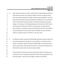 IC‐NLH‐006  Holyrood Blackstart Diesel Units Application  Page 1 of 2  1   Q. 