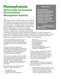 Pennsylvania  EMS Success Partnerships for Livestock Environmental