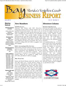 August 2011 Bay Business Report Newsletter | Apalachicola Bay Chamb[removed]of 4 June 2012