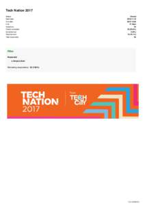Tech Nation 2017 Status: Start date: End date: Live: Questions:
