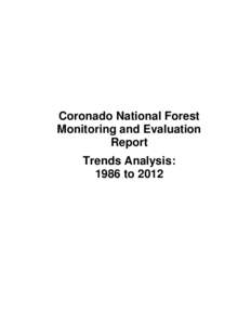 Coronado National Forest Monitoring and Evaluation Report Trends Analysis: 1986 to 2012
