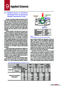 9 Applied Science 9-1 XANES Study of Tribofi lms Generated from Continuously Variable Transmission Fluids  load