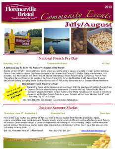 2013  National French Fry Day Saturday, July 13  Florenceville-Bristol