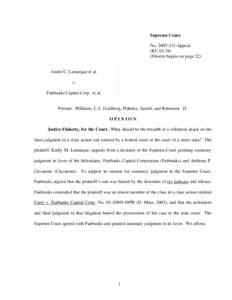 Supreme Court No[removed]Appeal. (KC[removed]Dissent begins on page 22)  Andre C. Lamarque et al.