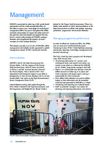 Management OHCHR is committed to achieving a fully results-based organization and has made considerable efforts to this effect in recent years. Knowledge of results-based management (RBM) has grown throughout the Office 