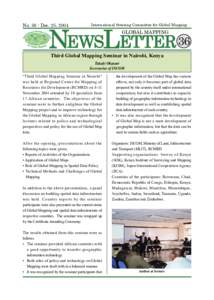 NEWSLETTER 36  NoDec. 25, 2004 International Steering Committee for Global Mapping