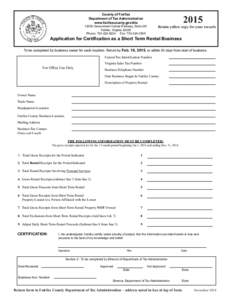 County of Fairfax Department of Tax Administration www.fairfaxcounty.gov/dta[removed]Government Center Parkway, Suite 261 Fairfax, Virginia 22035