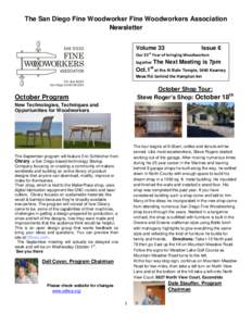 The San Diego Fine Woodworker Fine Woodworkers Association Newsletter Volume 33 Issue 6