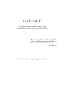 LAVAL PARLE Notes et mémoires rédigés par Pierre Laval dans sa cellule, avec une préface de sa fille et de nombreux documents inédits