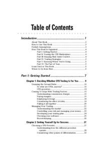 Table of Contents Introduction ....................................................... 1 About This Book .........................................................................2 How to Use This Book ...................