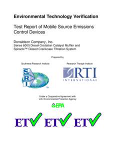 F:�hnologies�ile Sources[removed]�licants�aldson Company� Report�ND�aldson ETV report_series 6000+spiracle-db.wpd