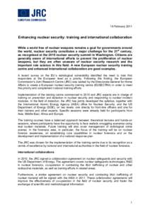 Enhancing nuclear security: training and international collaboration