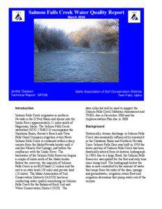 Wild and Scenic Rivers of the United States / Hydrology / Land management / Irrigation / Salmon Falls Creek / Discharge / Salmon / Snake River / Total dissolved solids / Geography of the United States / Idaho / Rivers