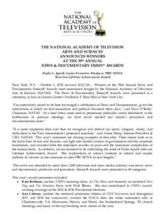 Television in the United States / Television / Broadcasting / News & Documentary Emmy Award / Emmy Award / National Academy of Television Arts and Sciences / Hala Gorani / CNN / 34th News & Documentary Emmy Awards / 32nd News & Documentary Emmy Awards