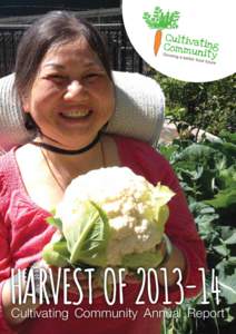 Harvest ofCultivating Community Annual Report HarvestCultivating Community Annual Report