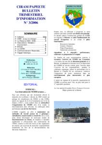 CIRAM PAPEETE BULLETIN TRIMESTRIEL