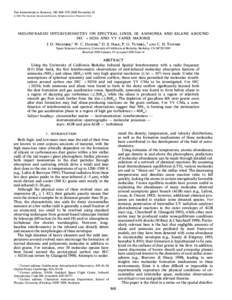 THE ASTROPHYSICAL JOURNAL, 543 : 868È879, 2000 November[removed]The American Astronomical Society. All rights reserved. Printed in U.S.A. MID-INFRARED INTERFEROMETRY ON SPECTRAL LINES. III. AMMONIA AND SILANE AROUND 