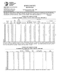 NATIONAL AGRICULTURAL STATISTICS SERVICE  KNOX COUNTY