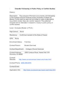 Microsoft Word - Chandler Fellowship in Public Policy or Conflict Studies.docx