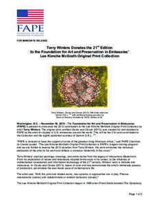 Microsoft Word - FAPE-Terry Winters Print Collection 2013_Press Release-FINAL.docx