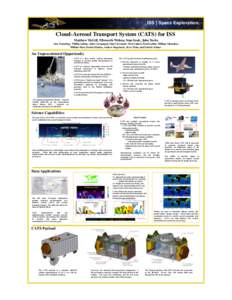 ISS | Space Exploration  Cloud-Aerosol Transport System (CATS) for ISS Matthew McGill, Ellsworth Welton, Stan Scott, John Yorks