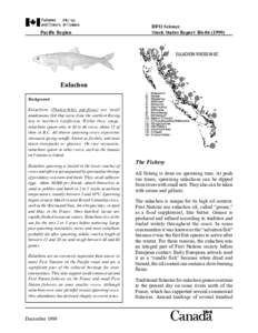 Pacific Region  DFO Science Stock Status Report B6[removed]Eulachon
