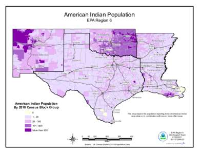 EPA Region 6 American Indian Population