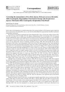 Author citation / Hygromiidae / Emil Adolf Rossmässler / Alpha helix / Geometry / Helicidae / Helix