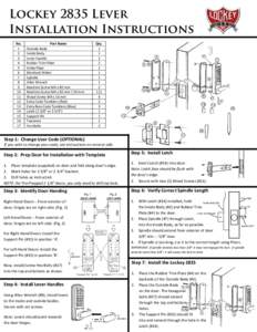 Lockey 2835 Lever Installation Instructions No