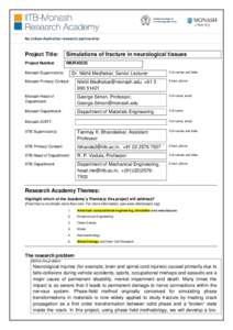 Project Title:  Simulations of fracture in neurological tissues Project Number