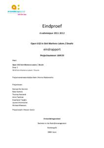 Eindproef Academiejaar[removed]Open VLD in Sint-Martens-Latem / Deurle  eindrapport