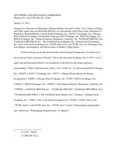 Notice of Filing and Order Approving and Declaring Effective an Amendment to the Plan for the Allocation of Regulatory Responsibilities Among BATS Exchange, Inc., BATS Y-Exchange, Inc., Chicago Board Options Exchange, In