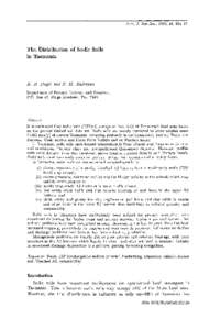 Aust. 3. Soil Res., 1993, 31, The Distribution of Sodic Soils in Tasmania  R. B. Doyle and F. M.Habraken