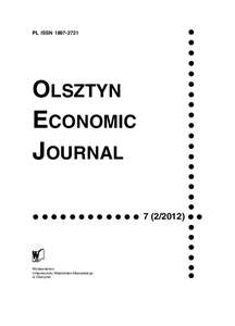 PL ISSN[removed]OLSZTYN ECONOMIC JOURNAL ● ● ● ● ● ● ● ● ● ● ● ●