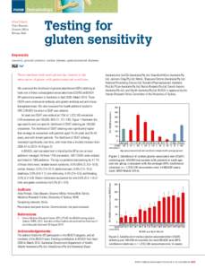 General practice / Food allergies / Wheat / Sensitivities / Coeliac disease / Gluten sensitivity / ICPC-2 PLUS / Anti-gliadin antibodies / International Classification of Primary Care / Medicine / Health / Medical informatics