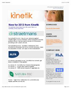 Kinetik E-Newsletter:22 PM Is this email not displaying correctly? View it in your browser