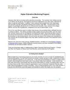 Microsoft Word - Higher Education Mentoring Program