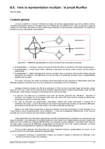 B.5. Vers la représentation multiple : le projet MurMur Sandrine Balley Contexte général Le travail présenté ici concerne l’unification de bases de données géographiques couvrant un même territoire. L’existen