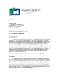 Cost / Rail transport / Business / Finance / Pipeline and Hazardous Materials Safety Administration / New England Fuel Institute / Flammable liquid