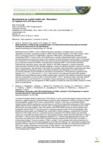 Mycobacteria as a public health risk - Discussion Re: Haghkhah[removed]Search results Web of Science® Topic=(mycobacter* AND 