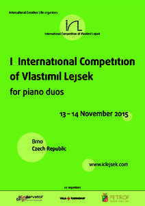 Intercultural Creative Life organizes  International Competition of Vlastimil Lejsek I. International Competition of Vlastimil Lejsek