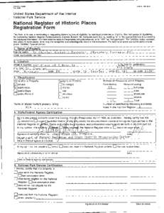 United States Department of the Interior  National Park Service National Register of Historic Places Registration Form
