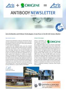 Acris Antibodies Newsletter  Winter