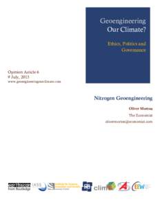 Chemistry / Industrial gases / Nitrogen cycle / Metabolism / Soil biology / Global warming / Climate engineering / Nitrogen / Haber process / Fertilizer / Ammonia / Planetary engineering